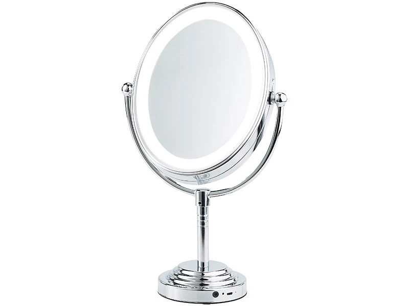 Sichler Beauty Schmink-Spiegel:XL-LED-Kosmetikspiegel, Akku, Bluetooth-Lautsprecher, 1x / 5x Vergröß. 3 Sichler Beauty Schmink-Spiegel:XL-LED-Kosmetikspiegel, Akku, Bluetooth-Lautsprecher, 1x / 5x Vergröß. – Bild 3