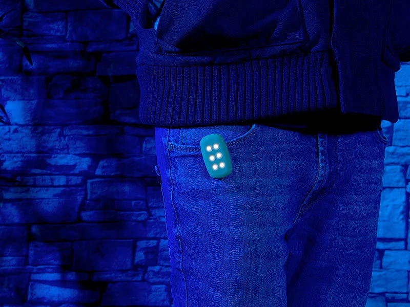 Lunartec LED Blinklicht:Kinetisches Clip-On-Sicherheitslicht Mit 6 LEDs, 15 Lumen, IPX8 5 Lunartec LED Blinklicht:Kinetisches Clip-On-Sicherheitslicht Mit 6 LEDs, 15 Lumen, IPX8 – Bild 5