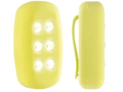 Lunartec LED Blinklicht:Kinetisches Clip-On-Sicherheitslicht Mit 6 LEDs, 15 Lumen, IPX8