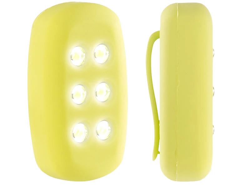 Lunartec LED Blinklicht:Kinetisches Clip-On-Sicherheitslicht Mit 6 LEDs, 15 Lumen, IPX8 1 Lunartec LED Blinklicht:Kinetisches Clip-On-Sicherheitslicht Mit 6 LEDs, 15 Lumen, IPX8