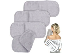 Sichler Beauty Waschlappen:8er-Set 2in1-Mikrofaser-Kosmetiktücher Und Reinigungs-Handschuhe