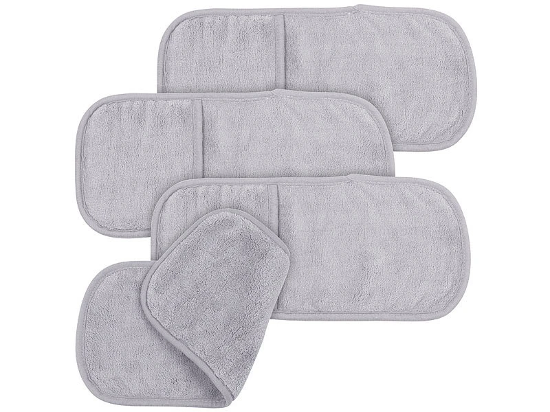 Sichler Beauty Mikrofaser Waschlappen:4er-Set 2in1-Mikrofaser-Kosmetiktücher Und Reinigungs-Handschuhe 2 Sichler Beauty Mikrofaser Waschlappen:4er-Set 2in1-Mikrofaser-Kosmetiktücher Und Reinigungs-Handschuhe – Bild 2