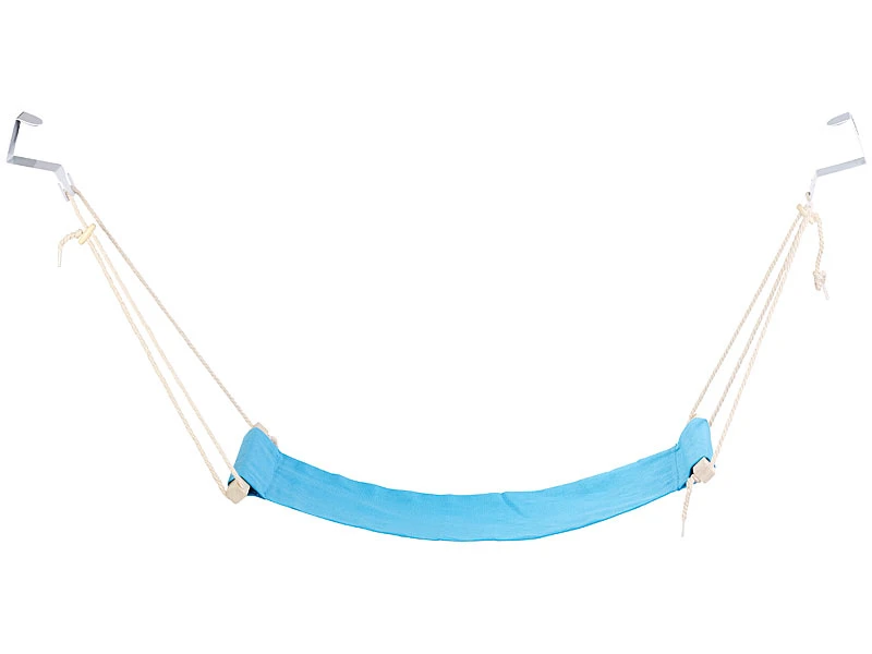 PEARL Fußhängematte:Fuß-Hängematte Mit Echtholz-Stäben, Zum Einhängen Unterm Tisch, 60 Cm 2 PEARL Fußhängematte:Fuß-Hängematte Mit Echtholz-Stäben, Zum Einhängen Unterm Tisch, 60 Cm – Bild 2