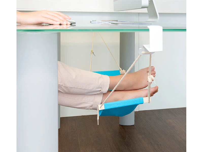 PEARL Fußhängematte:Fuß-Hängematte Mit Echtholz-Stäben, Zum Einhängen Unterm Tisch, 60 Cm 8 PEARL Fußhängematte:Fuß-Hängematte Mit Echtholz-Stäben, Zum Einhängen Unterm Tisch, 60 Cm – Bild 8