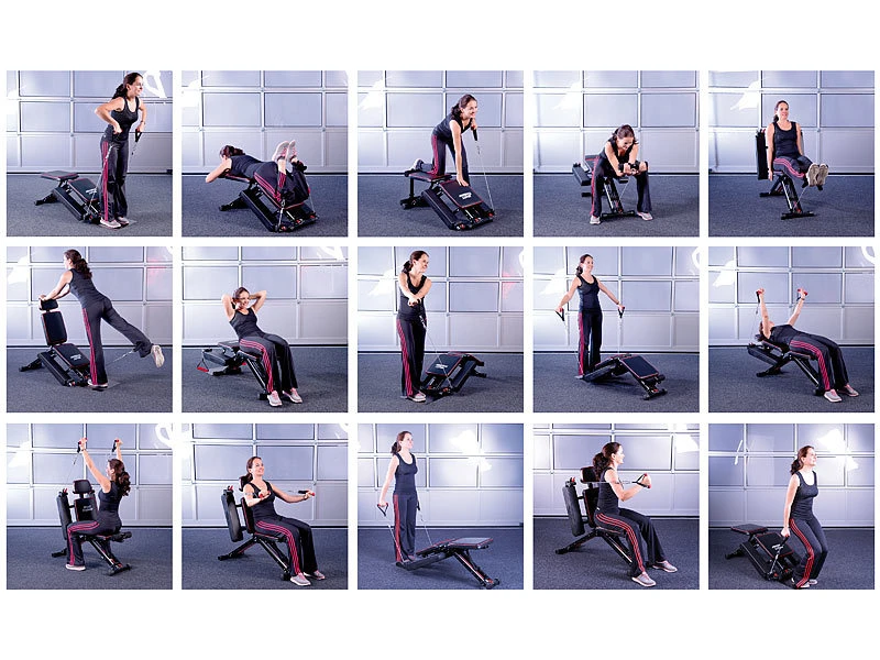 PEARL Sports Fitnessbank Übungen:40in1-Ganzkörper-Krafttrainer HT-640, 40 Übungen (Versandrückläufer) 4 PEARL Sports Fitnessbank Übungen:40in1-Ganzkörper-Krafttrainer HT-640, 40 Übungen (Versandrückläufer) – Bild 4