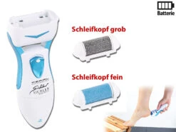 Sichler Beauty Hornhautraspler:Elektrischer Hornhaut-Entferner SB-30.bc Mit 2 Schleif-Köpfen