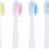 Newgen Medicals Zahnbuerste:Aufsteckbürsten In 4 Farben Für Schallzahnbürste SZB-220, 4er-Set