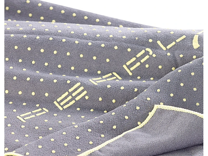 PEARL Sports Sporthandtuch Mit Noppen:2in1-Mikrofaser-Yoga-Handtuch & Auflage, Saugfähig, Rutschfest, Grau 5 PEARL Sports Sporthandtuch Mit Noppen:2in1-Mikrofaser-Yoga-Handtuch & Auflage, Saugfähig, Rutschfest, Grau – Bild 5