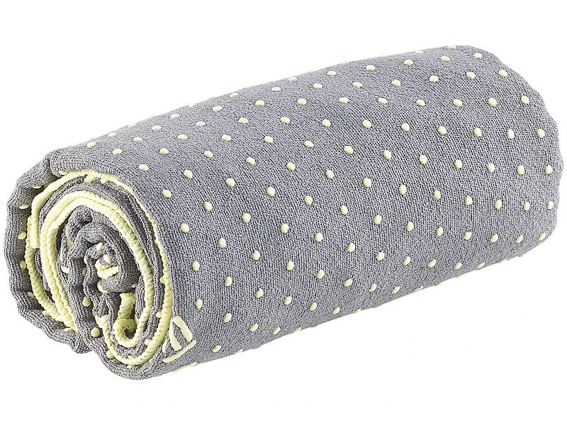 PEARL Sports Sporthandtuch Mit Noppen:2in1-Mikrofaser-Yoga-Handtuch & Auflage, Saugfähig, Rutschfest, Grau 4 PEARL Sports Sporthandtuch Mit Noppen:2in1-Mikrofaser-Yoga-Handtuch & Auflage, Saugfähig, Rutschfest, Grau – Bild 4