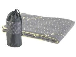 PEARL Sports Sporthandtuch Mit Noppen:2in1-Mikrofaser-Yoga-Handtuch & Auflage, Saugfähig, Rutschfest, Grau