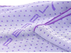 PEARL Sports Fitnessmatte:2in1-Mikrofaser-Yoga-Handtuch & Auflage, Saugfähig, Rutschfest, Lila -Newgen medicals Shop nx7559 0