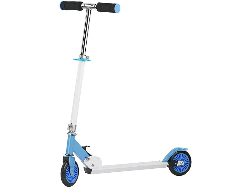 PEARL Tretroller Kinder:Klappbarer City-Roller Für Kinder, Ultraleicht, Max. 50 Kg, Blau 2 PEARL Tretroller Kinder:Klappbarer City-Roller Für Kinder, Ultraleicht, Max. 50 Kg, Blau – Bild 2