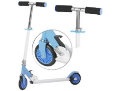 PEARL Tretroller Kinder:Klappbarer City-Roller Für Kinder, Ultraleicht, Max. 50 Kg, Blau