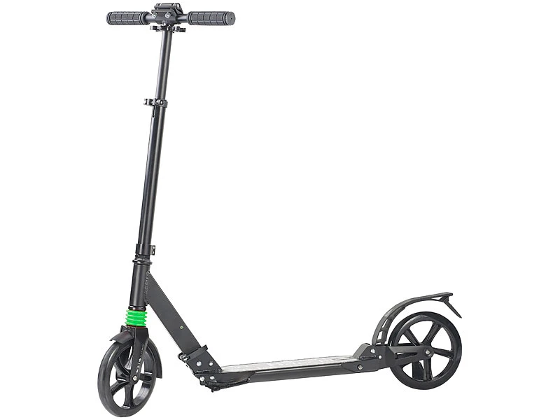 PEARL Scooter Mit Federung:Klappbarer Profi-City-Roller, XXL-Räder, 2-fache Federung, Bis 100 Kg 2 PEARL Scooter Mit Federung:Klappbarer Profi-City-Roller, XXL-Räder, 2-fache Federung, Bis 100 Kg – Bild 2