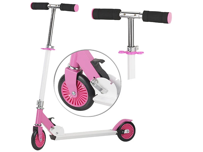 PEARL Kinderroller:Klappbarer City-Roller Für Kinder, Ultraleicht, Max. 50 Kg, Rosa 1 PEARL Kinderroller:Klappbarer City-Roller Für Kinder, Ultraleicht, Max. 50 Kg, Rosa
