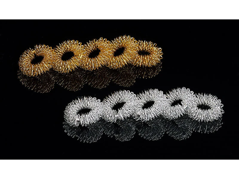 Newgen Medicals Massagering:10er-Set Akupressur-Ringe Zur Fingermassage, Gold- Und Silberfarben 8 Newgen Medicals Massagering:10er-Set Akupressur-Ringe Zur Fingermassage, Gold- Und Silberfarben – Bild 8