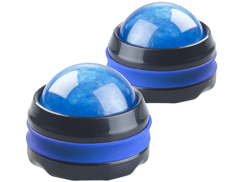 Newgen Medicals Massageroller Nacken:4er-Set Massageroller Für Den Ganzen Körper, Mit 360°-Halterung, Blau 6 Newgen Medicals Massageroller Nacken:4er-Set Massageroller Für Den Ganzen Körper, Mit 360°-Halterung, Blau – Bild 6