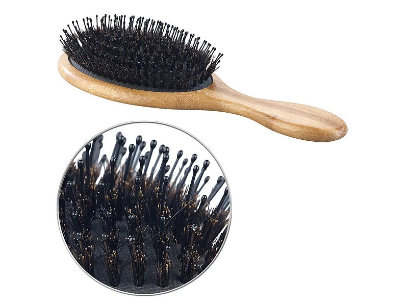 Sichler Beauty Bürste:3er-Set Haarbürsten Aus Bambusholz, Rund-, Paddel- Und Pflegebürste 2 Sichler Beauty Bürste:3er-Set Haarbürsten Aus Bambusholz, Rund-, Paddel- Und Pflegebürste – Bild 2