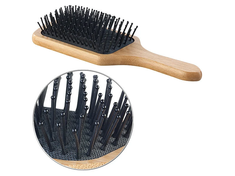 Sichler Beauty Bürste:3er-Set Haarbürsten Aus Bambusholz, Rund-, Paddel- Und Pflegebürste 3 Sichler Beauty Bürste:3er-Set Haarbürsten Aus Bambusholz, Rund-, Paddel- Und Pflegebürste – Bild 3
