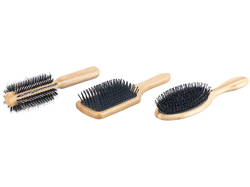Sichler Beauty Bürste:3er-Set Haarbürsten Aus Bambusholz, Rund-, Paddel- Und Pflegebürste 12 Sichler Beauty Bürste:3er-Set Haarbürsten Aus Bambusholz, Rund-, Paddel- Und Pflegebürste – Bild 12