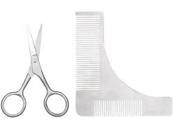 Sichler Barttrimmer:Edelstahl-Bartschneide-Set: Bartschere Und 2in1-Kamm Mit Schablone 14 Sichler Barttrimmer:Edelstahl-Bartschneide-Set: Bartschere Und 2in1-Kamm Mit Schablone -Newgen medicals Shop nx7885 1 1