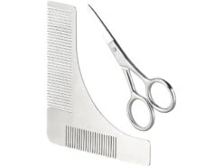 Sichler Schere:2er-Set Edelstahl-Bartschneide-Set: Bartschere Und 2in1-Kamm -Newgen medicals Shop nx7885 3