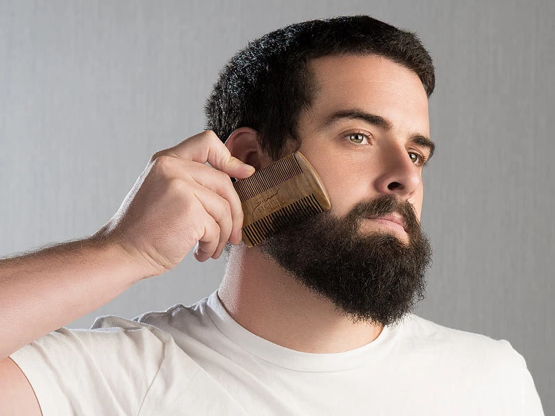 Sichler Kamm:Bartpflege-Set: 2-seitiger Holzkamm & Bartbürste (Wildschweinborsten) 12 Sichler Kamm:Bartpflege-Set: 2-seitiger Holzkamm & Bartbürste (Wildschweinborsten) – Bild 12