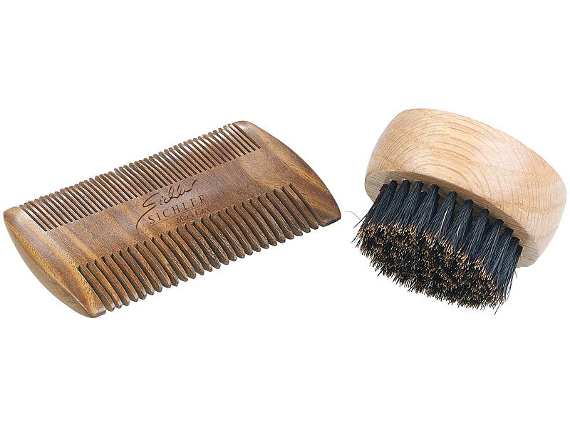 Sichler Kamm:Bartpflege-Set: 2-seitiger Holzkamm & Bartbürste (Wildschweinborsten) 10 Sichler Kamm:Bartpflege-Set: 2-seitiger Holzkamm & Bartbürste (Wildschweinborsten) – Bild 10
