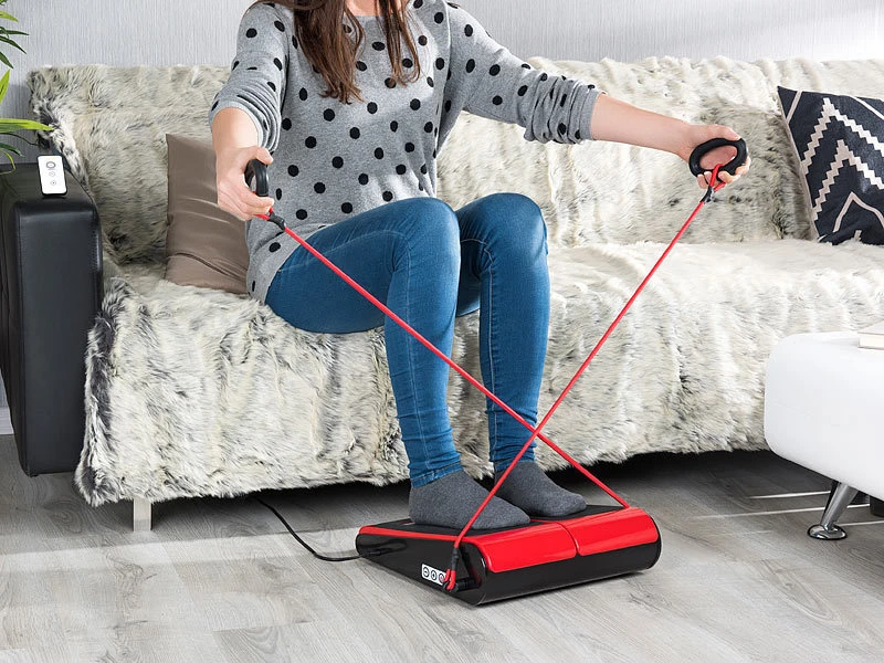 Newgen Medicals Vibrationsplatte:Vibrations-Fußplatte Mit 2 Expandern, Für Tätigkeiten Im Sitzen, 60 W 4 Newgen Medicals Vibrationsplatte:Vibrations-Fußplatte Mit 2 Expandern, Für Tätigkeiten Im Sitzen, 60 W – Bild 4