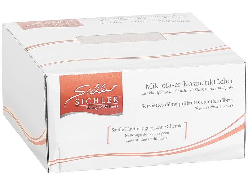 Sichler Beauty Make-Up-Entferner-Tücher:Mikrofaser-Kosmetiktücher Zur Gesichtspflege, 30 Stk,rosa,grau,30x30cm 5 Sichler Beauty Make-Up-Entferner-Tücher:Mikrofaser-Kosmetiktücher Zur Gesichtspflege, 30 Stk,rosa,grau,30x30cm – Bild 5
