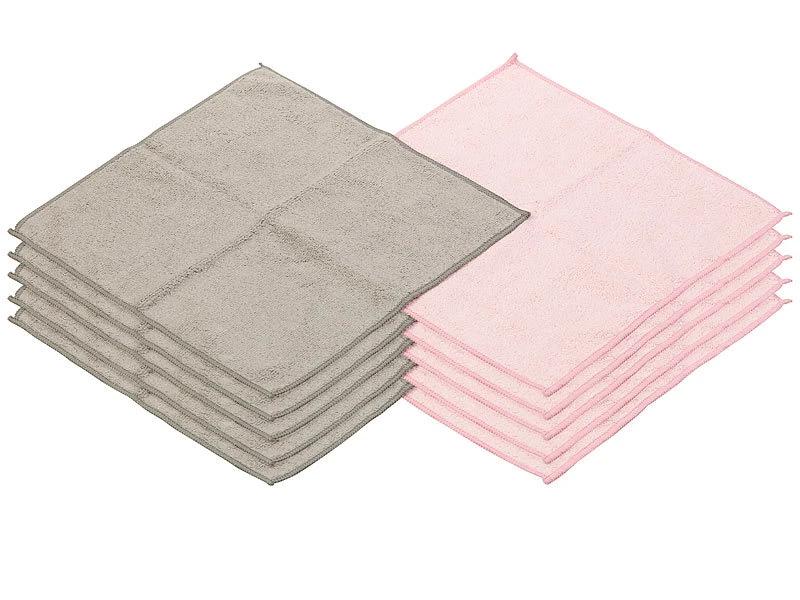 Sichler Beauty Reinigungstücher:20 Mikrofaser-Kosmetiktücher Zur Gesichtspflege, Rosa/grau, 30 X 30 Cm 9 Sichler Beauty Reinigungstücher:20 Mikrofaser-Kosmetiktücher Zur Gesichtspflege, Rosa/grau, 30 X 30 Cm – Bild 9