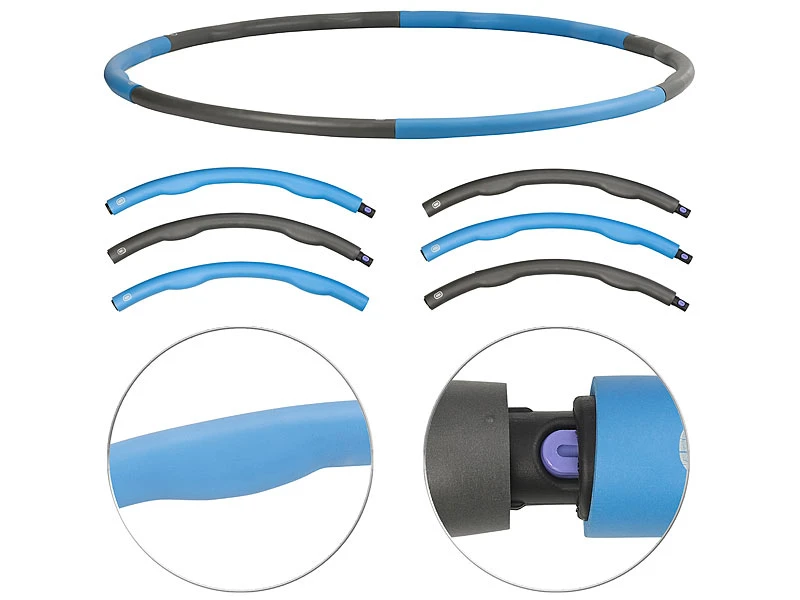 PEARL Sports Hola Hoop:Hula-Hoop-Reifen, Schaumstoff-Mantel, Massage-Noppen, 1,2 Kg, Ø 100 Cm 1 PEARL Sports Hola Hoop:Hula-Hoop-Reifen, Schaumstoff-Mantel, Massage-Noppen, 1,2 Kg, Ø 100 Cm