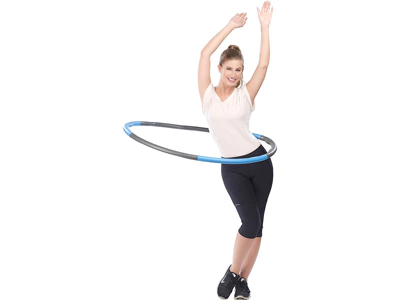 PEARL Sports Fitnessreifen:2er-Set Hula-Hoop-Reifen, Schaumstoff-Mantel, Massage-Noppen, 1,2 Kg 6 PEARL Sports Fitnessreifen:2er-Set Hula-Hoop-Reifen, Schaumstoff-Mantel, Massage-Noppen, 1,2 Kg – Bild 6