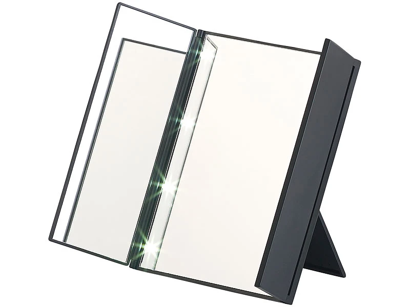 Sichler Beauty Kosmetikspiegel:Klappbarer Schminkspiegel Mit 8 LEDs Und Ständer, Batteriebetrieben 6 Sichler Beauty Kosmetikspiegel:Klappbarer Schminkspiegel Mit 8 LEDs Und Ständer, Batteriebetrieben – Bild 6