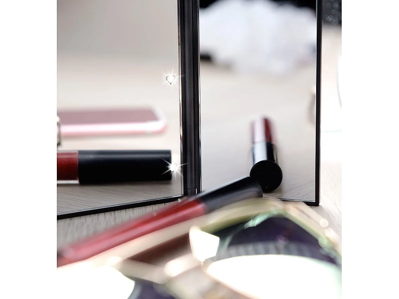 Sichler Beauty Kosmetikspiegel:Klappbarer Schminkspiegel Mit 8 LEDs Und Ständer, Batteriebetrieben 9 Sichler Beauty Kosmetikspiegel:Klappbarer Schminkspiegel Mit 8 LEDs Und Ständer, Batteriebetrieben – Bild 9