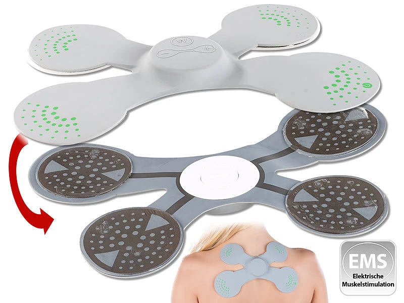 Speeron EMS-Massagegerät:2er-Set EMS-Muskeltrainer/-Stimulatoren Für Rücken & Schulter, Silikon 1 Speeron EMS-Massagegerät:2er-Set EMS-Muskeltrainer/-Stimulatoren Für Rücken & Schulter, Silikon