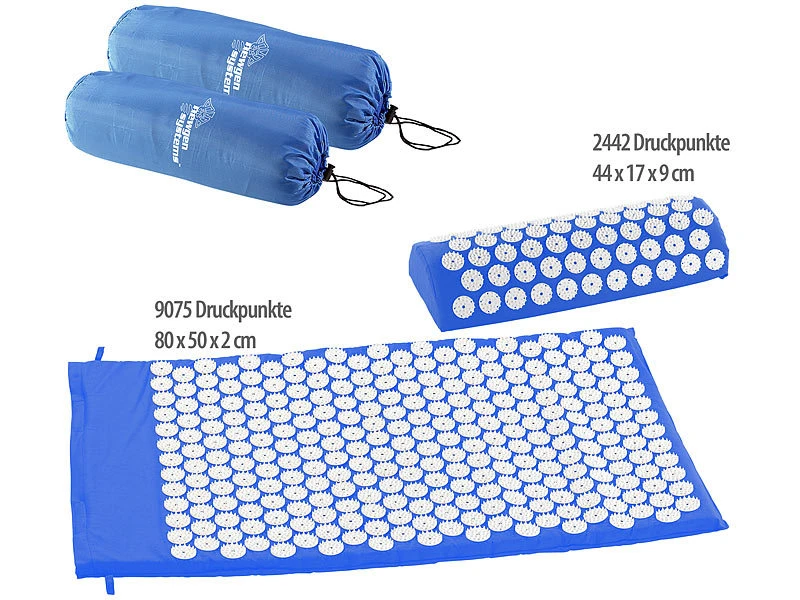 Newgen Medicals Nadelmatte:Entspannungsmatte Und Entspannungskissen Mit Druckpunkten Im Set 1 Newgen Medicals Nadelmatte:Entspannungsmatte Und Entspannungskissen Mit Druckpunkten Im Set