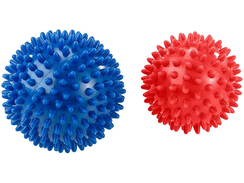 Newgen Medicals Igelbälle:2x 2 Massagebälle Mit Noppen Für Reflexzonenmassage, Ø9 & 7,5cm 2 Newgen Medicals Igelbälle:2x 2 Massagebälle Mit Noppen Für Reflexzonenmassage, Ø9 & 7,5cm – Bild 2