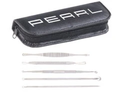 Titelseite 54 PEARL Mitesserentferner:5er-Set Mitesser-Entferner Aus Edelstahl Mit Aufbewahrungs-Tasche