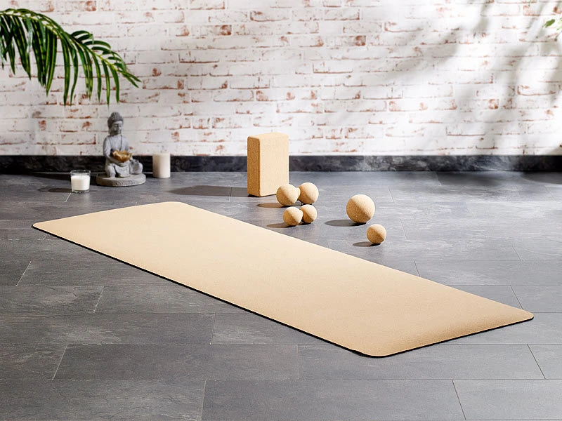 Newgen Medicals Trainingsmatte:Rutschfeste Yoga-Matte Aus Kork Und Natur-Kautschuk, 173 X 61 X 0,5 Cm 8 Newgen Medicals Trainingsmatte:Rutschfeste Yoga-Matte Aus Kork Und Natur-Kautschuk, 173 X 61 X 0,5 Cm – Bild 8