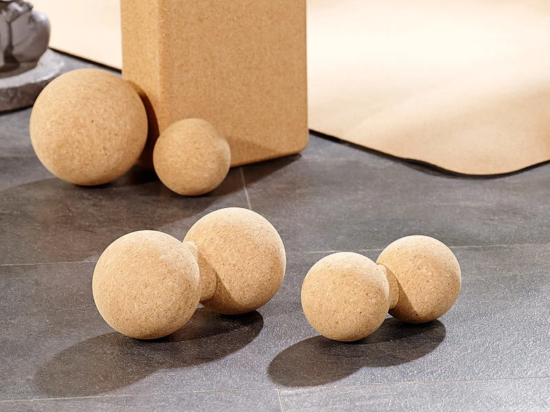 Newgen Medicals Faszienbälle:4er-Set Massage-Bälle/Duobälle Und Faszien-Trainer, Kork 14 Newgen Medicals Faszienbälle:4er-Set Massage-Bälle/Duobälle Und Faszien-Trainer, Kork – Bild 14