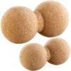 Newgen Medicals Faszien-Ball:2er-Set Massage-Duobälle & Faszien-Trainer, Kork, Ø 6,5/8 Cm