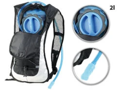 Xcase Rucksack Mit Trinkblase:Ultraleichter Fahrrad-Rucksack Mit 2-Liter-Trinksystem Und Reflektoren