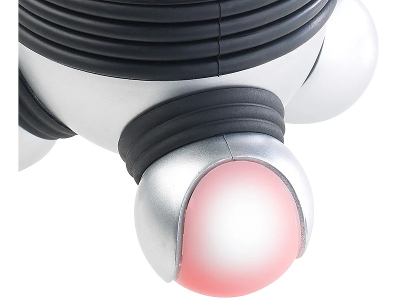 Newgen Medicals Massage-Gerät:2er-Set Mini-Vibrations-Massagegeräte Mit 3 Köpfen & LED-Beleuchtung 9 Newgen Medicals Massage-Gerät:2er-Set Mini-Vibrations-Massagegeräte Mit 3 Köpfen & LED-Beleuchtung – Bild 9