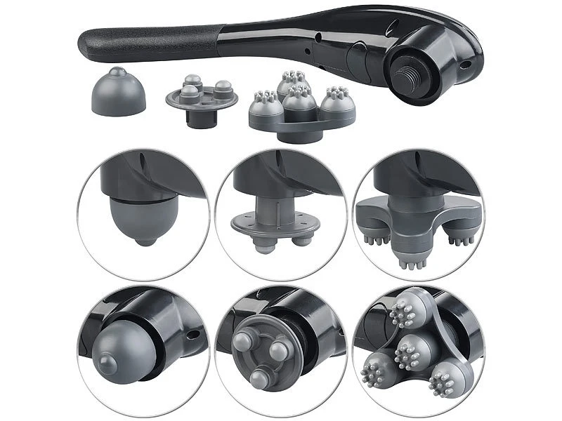 Newgen Medicals Masagegerät:Hand-Vibrations-Massagegerät Mit Akku, 5 Modi, 5 Stufen & 3 Aufsätzen 3 Newgen Medicals Masagegerät:Hand-Vibrations-Massagegerät Mit Akku, 5 Modi, 5 Stufen & 3 Aufsätzen – Bild 3