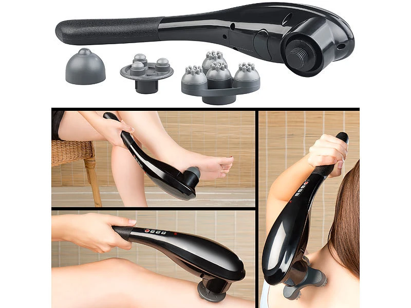 Newgen Medicals Masagegerät:Hand-Vibrations-Massagegerät Mit Akku, 5 Modi, 5 Stufen & 3 Aufsätzen 1 Newgen Medicals Masagegerät:Hand-Vibrations-Massagegerät Mit Akku, 5 Modi, 5 Stufen & 3 Aufsätzen