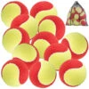 Speeron Tennis-Ball:12er-Set Tennisbälle, 77 Mm Für Jugend & Beginner, Gelb-rot, Tragenetz