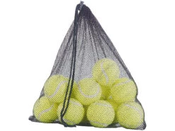 Speeron Tennisball Hund:12er-Set Tennisbälle Für Fortgeschrittene, 65 Mm Ø, Gelb, Tragenetz