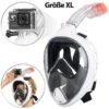 Speeron Schnorchelmaske:Tauchmaske Mit Schnorchel Und Action-Cam-Halterung, Größe XL
