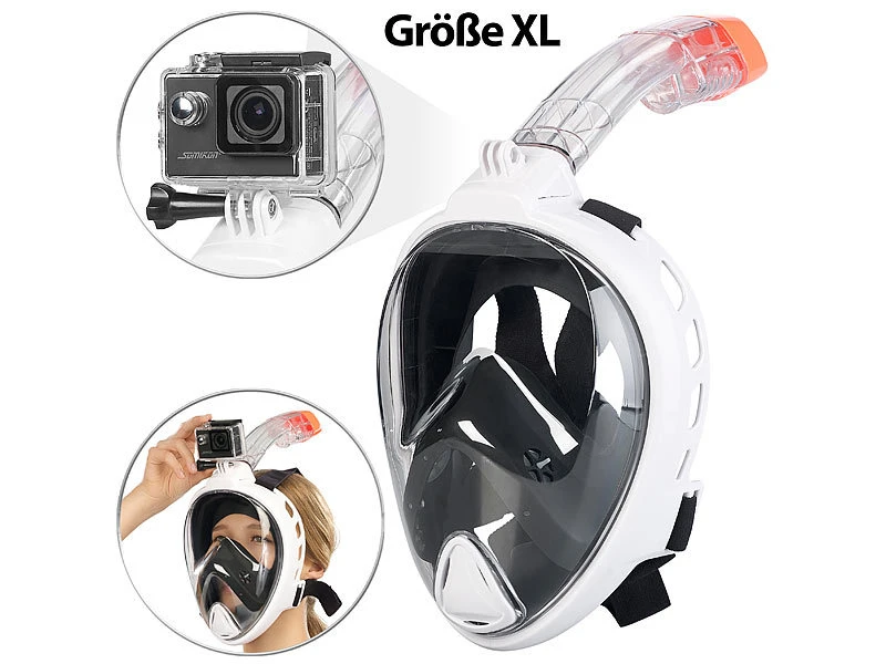 Speeron Helm-Kamera:Tauch-Video-Set Mit Tauchmaske Und 4K-Action-Cam, Größe XL 2 Speeron Helm-Kamera:Tauch-Video-Set Mit Tauchmaske Und 4K-Action-Cam, Größe XL – Bild 2